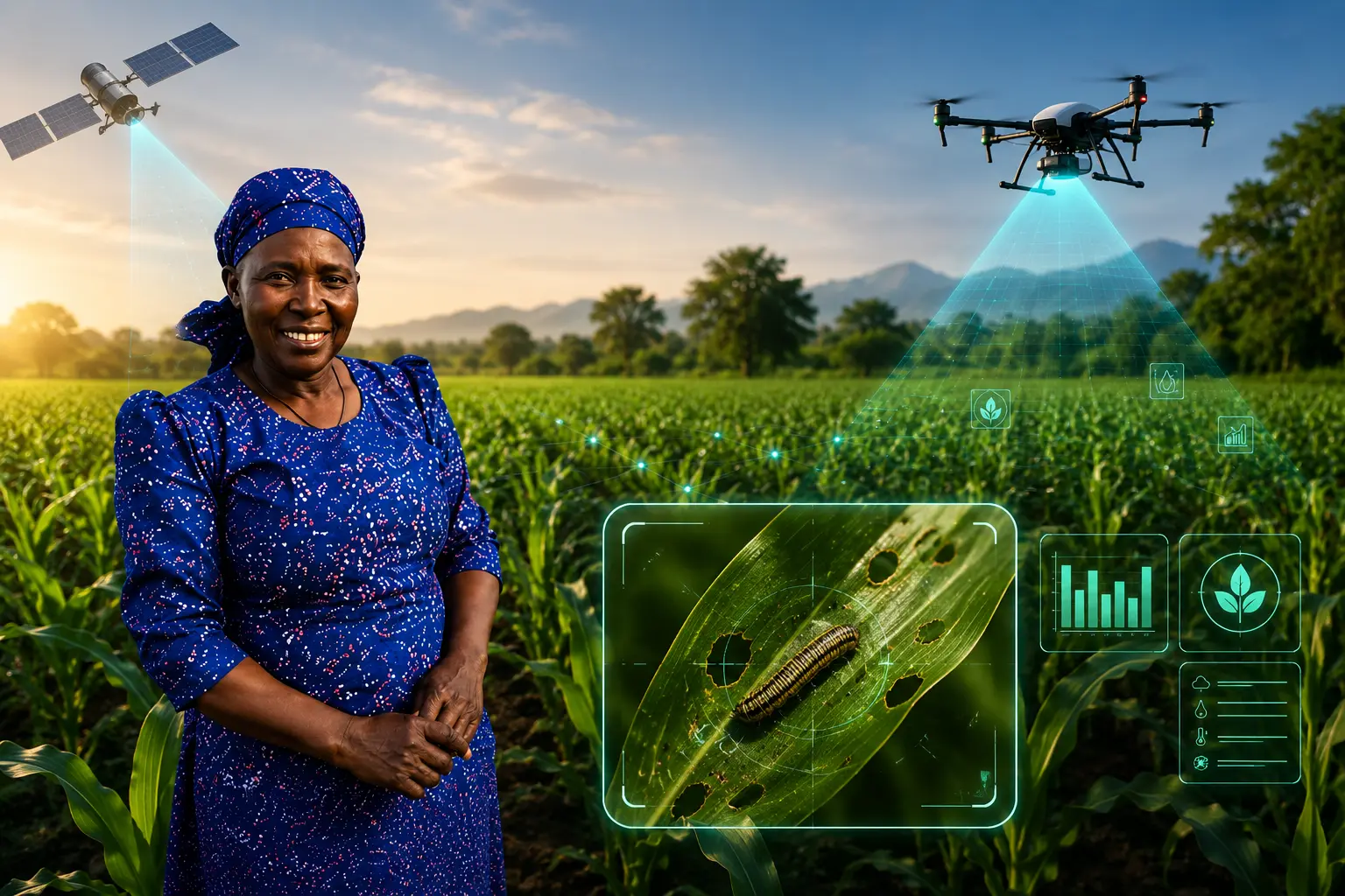SentinelX satellite and AI crop monitoring technology